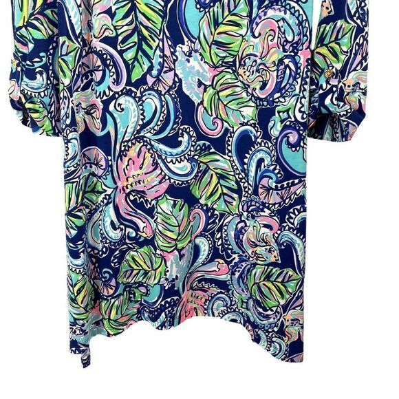 Lilly Pulitzer Edna Swing Shift dress Sz S Hanging with Fronds Print - Picture 5 of 8